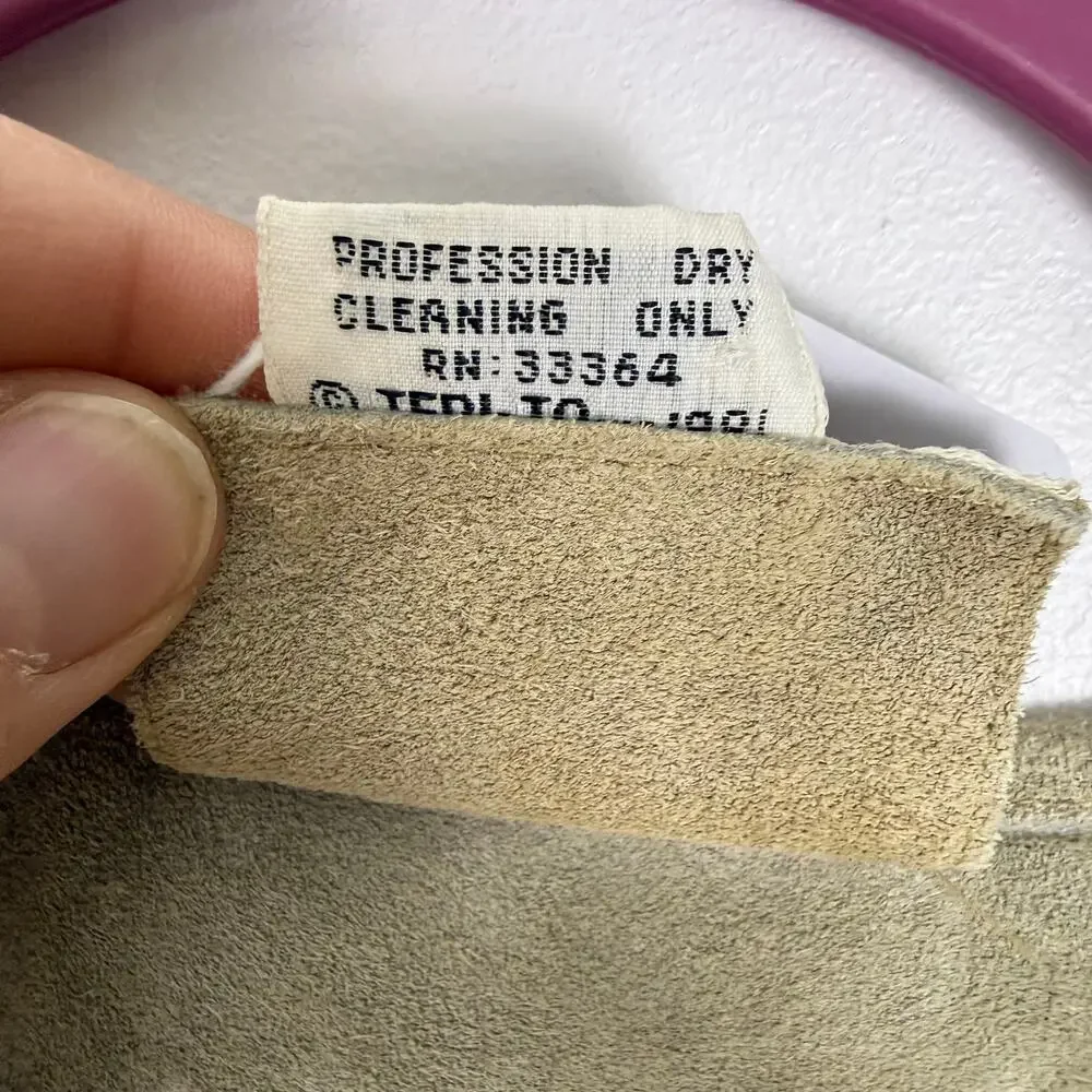 VINTAGE 80S CURRANTS LEATHER VEST M - Picture 4 of 8